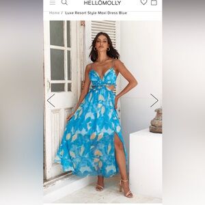 Hello Molly luxe resort style maxi dress size M